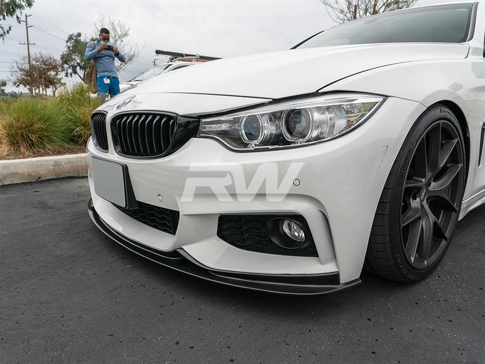 RW Carbon BMW F32 F33 F36 3D Style Carbon Fiber Front Lip - Image 4
