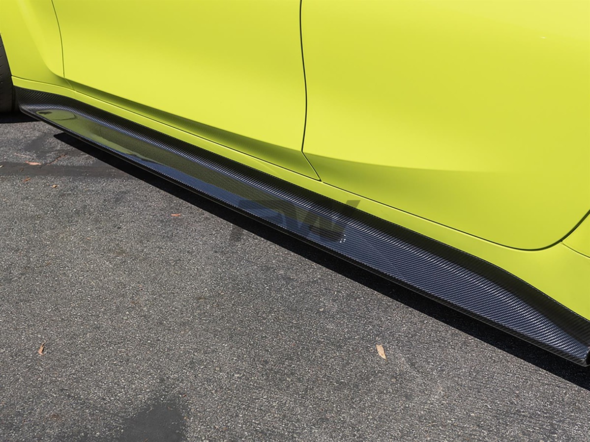 RW Carbon BMW G80 M3 3D Style Carbon Fiber Side Skirts - Image 4