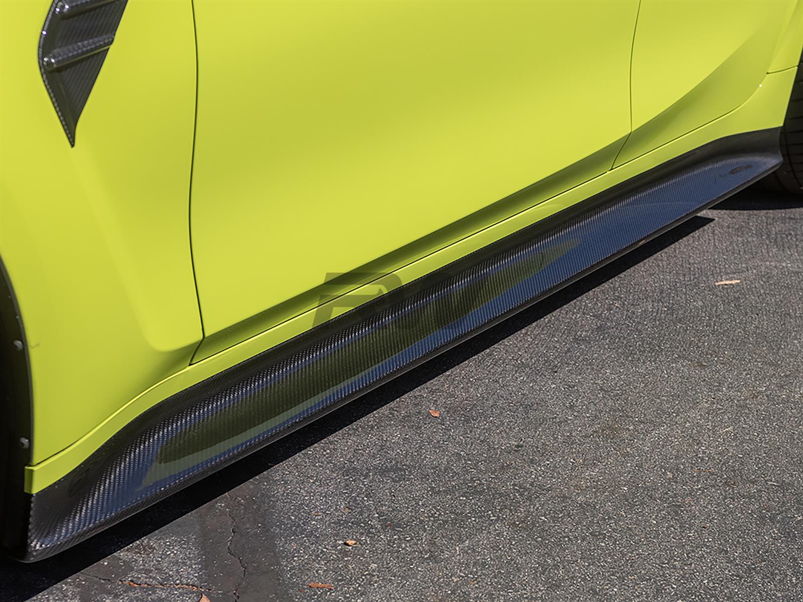 RW Carbon BMW G80 M3 3D Style Carbon Fiber Side Skirts - Image 5