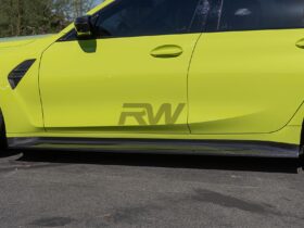 RW Carbon G80 M3 3D Style Carbon Fiber Side Skirts for BMW M3 - Image 6