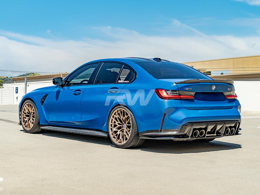 RW Carbon BMW G80 M3 3D Style Carbon Fiber Side Skirts - Image 3