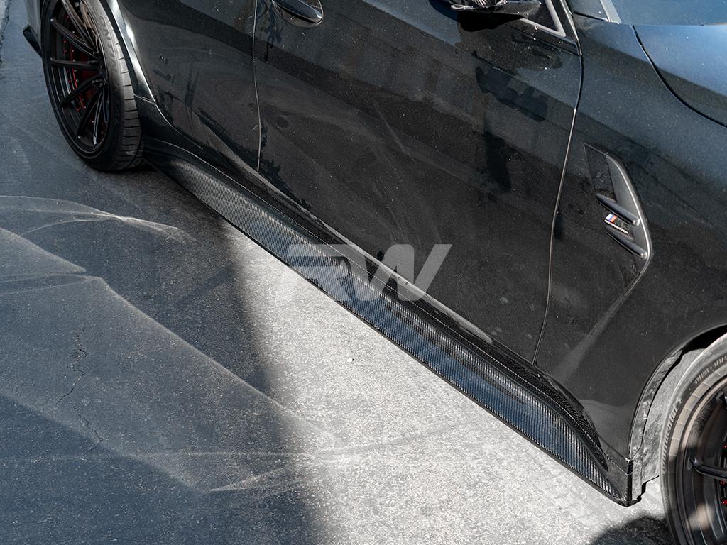 RW Carbon BMW G80 M3 3D Style Carbon Fiber Side Skirts - Image 9