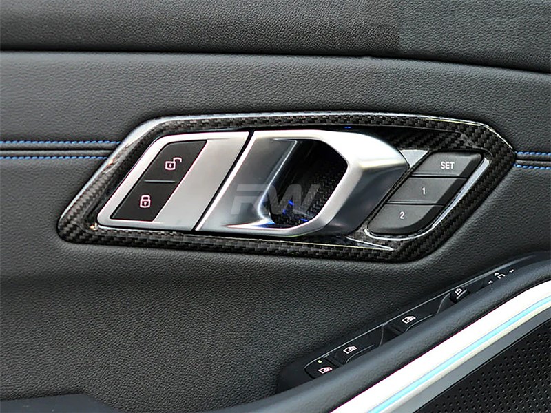 RW Carbon BMW G80 M3 Carbon Fiber Door Handle Trims