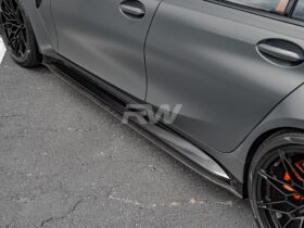 RW Carbon G80 M3 RWS Carbon Fiber Side Skirt Extensions for BMW M3 - Image 4