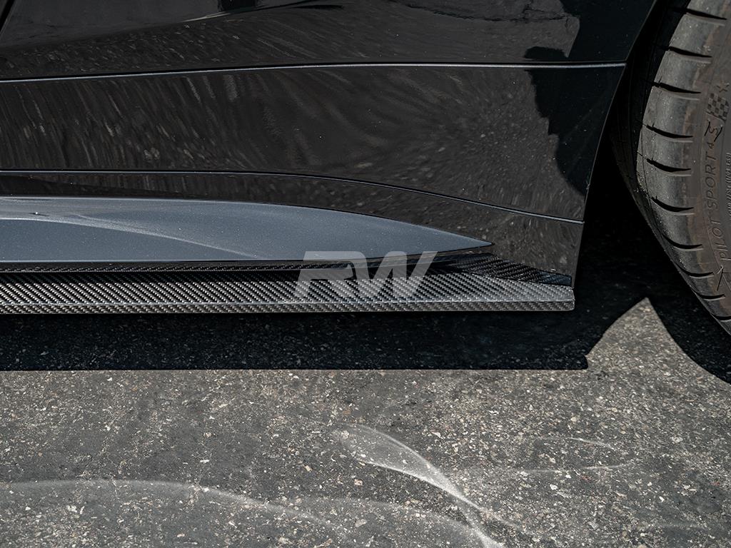 RW Carbon BMW G82 G83 M4 RWS Carbon Fiber Side Skirt Extensions - Image 3