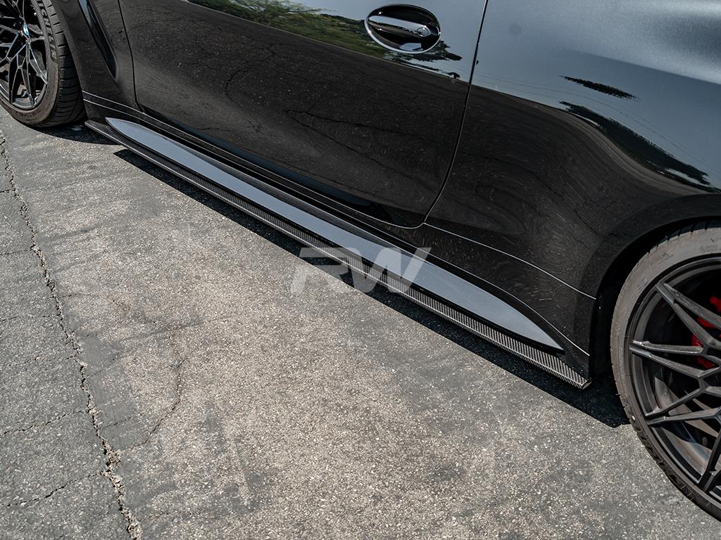 RW Carbon BMW G82 G83 M4 RWS Carbon Fiber Side Skirt Extensions