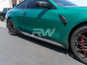 RW Carbon G82/G83 M4 Performance Style CF Side Skirt Extensions for BMW M4 - Image 4