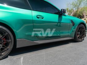 RW Carbon G82/G83 M4 Performance Style CF Side Skirt Extensions for BMW M4 - Image 5