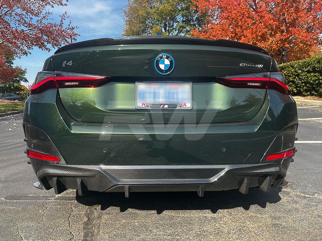 RW Carbon BMW i4 Dry Carbon Fiber Rear Diffuser - Image 7