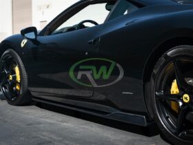 RW Carbon 458 Carbon Fiber Side Skirt Extensions for Ferrari 458 - Image 2