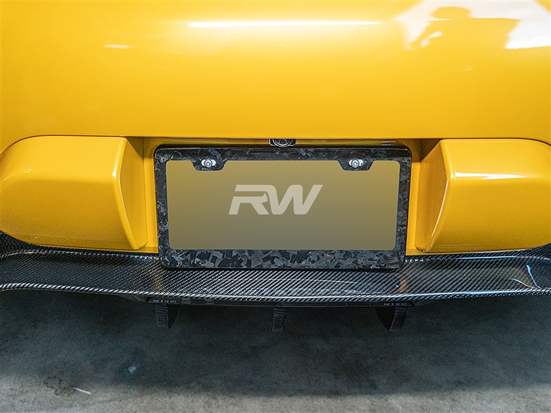 RW Carbon Forged Carbon License Plate Frame