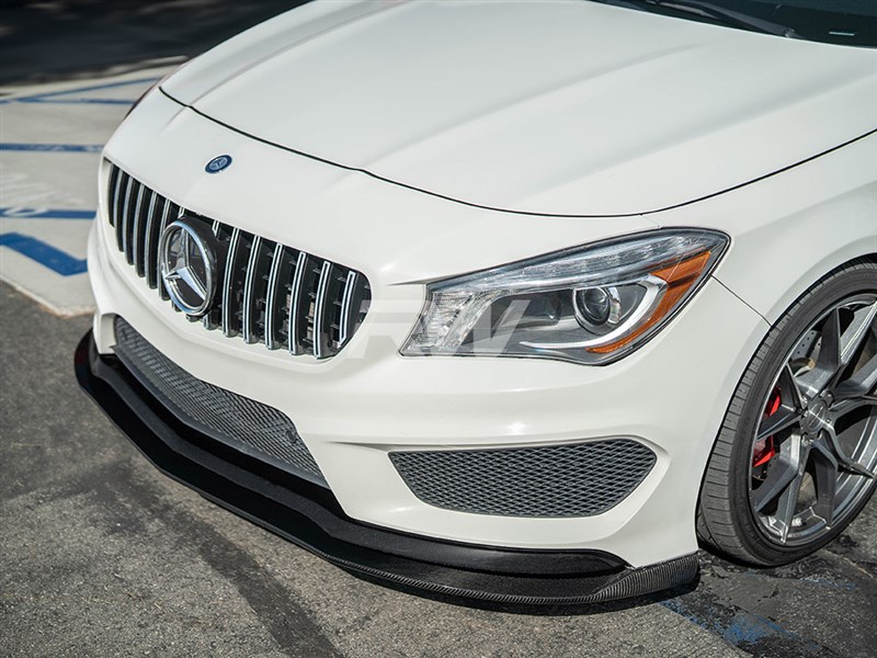 RW Carbon Mercedes C117 CLA Revo Style CF Lip Spoiler