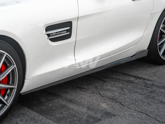 RW Carbon Mercedes C190 GT GTS CF Side Skirt Extensions