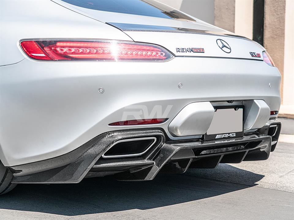 RW Carbon Mercedes C190 GT GTS Carbon Fiber Diffuser
