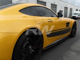 RW Carbon C190 GTC GTS GTR RWS CF Side Skirt Extensions for AMG GT - Image 2