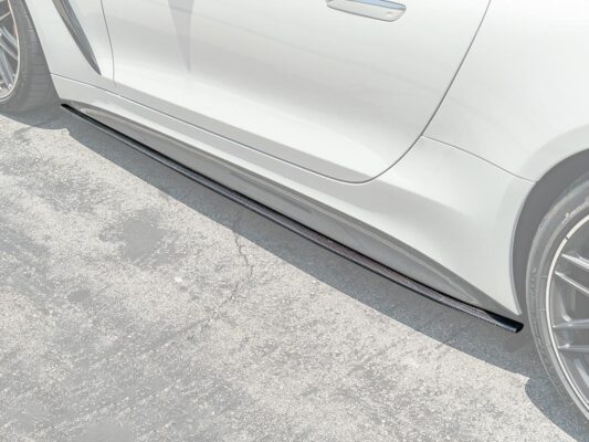 RW Carbon Mercedes C192 GT55/GT63 RWS CF Side Skirt Extensions