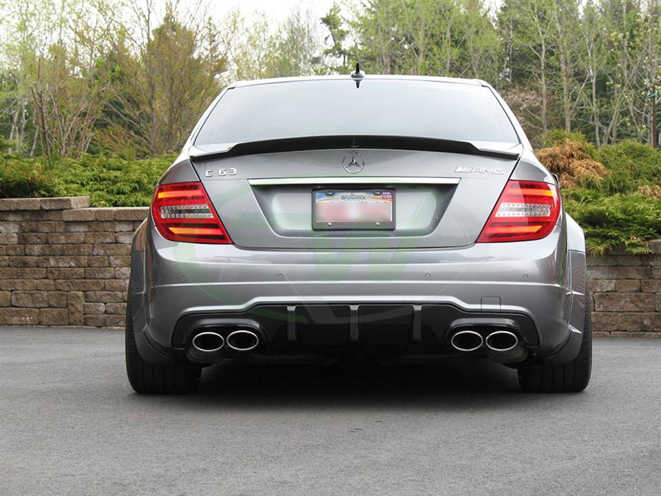 RW Carbon Mercedes C63 AMG Big Fin Carbon Fiber Diffuser - Image 13