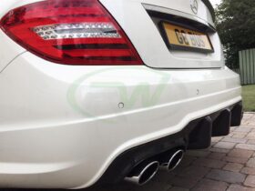 RW Carbon C63 AMG Big Fin Carbon Fiber Diffuser - Image 2