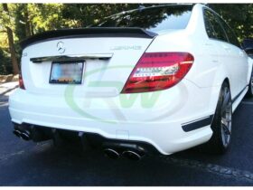 RW Carbon C63 AMG Big Fin Carbon Fiber Diffuser - Image 3