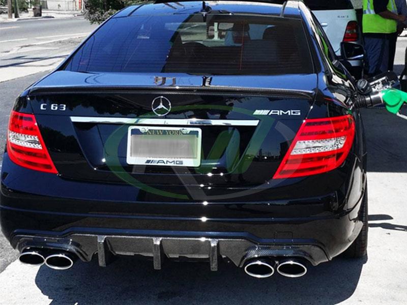 RW Carbon Mercedes C63 AMG Big Fin Carbon Fiber Diffuser - Image 5