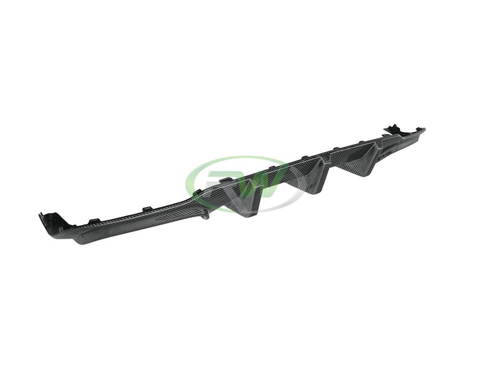 RW Carbon Mercedes C63 AMG Big Fin Carbon Fiber Diffuser - Image 9