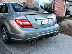 RW Carbon C63 AMG Big Fin Carbon Fiber Diffuser - Image 11