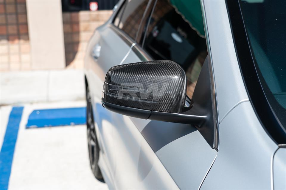 RW Carbon Mercedes Carbon Fiber Replacement Mirror Covers - Image 8