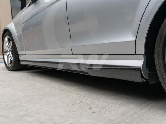 RW Carbon Mercedes W204 C63 DTM CF Side Skirt Extensions