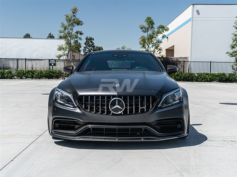 RW Carbon Mercedes W205 C63 C63S Coupe ED1 Style CF Front Lip - Image 3