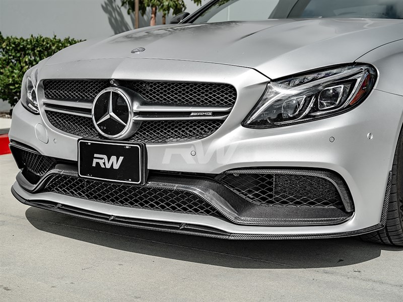 RW Carbon Mercedes W205 C63 C63S Coupe ED1 Style CF Front Lip - Image 4