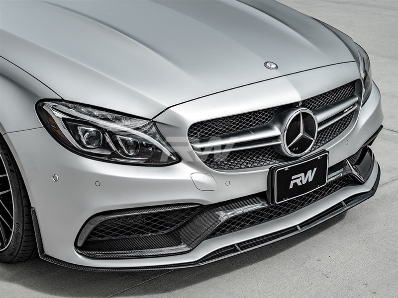RW Carbon Mercedes W205 C63 C63S Coupe ED1 Style CF Front Lip