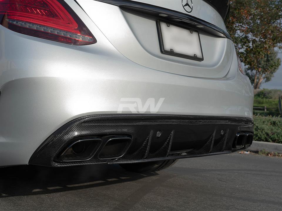 RW Carbon Mercedes W205 C63/C63S Sedan 19+ CF Diffuser