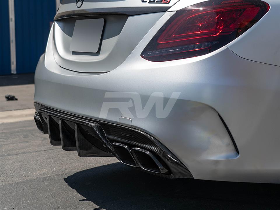 RW Carbon Mercedes W205 C63/C63S Sedan 19+ DTM CF Diffuser - Image 5