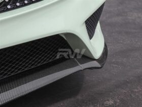 RW Carbon W205 Carbon Fiber Front Lip Spoiler - Image 5