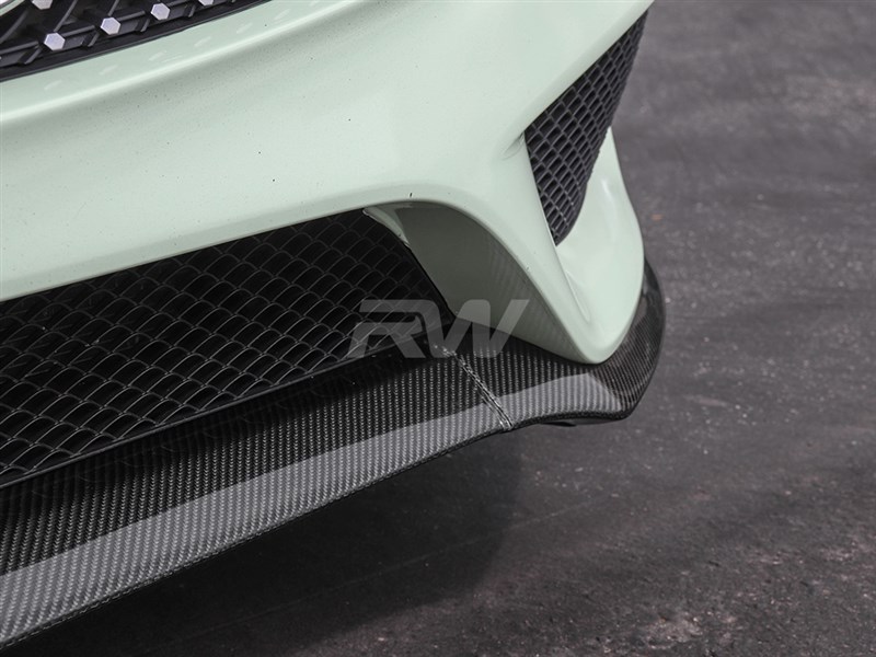 RW Carbon Mercedes W205 Carbon Fiber Front Lip Spoiler - Image 5
