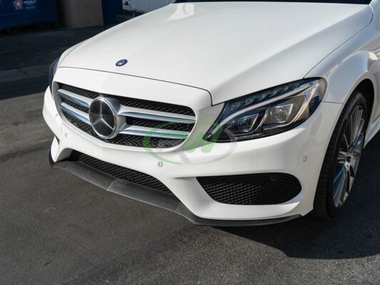 RW Carbon Mercedes W205 Carbon Fiber Front Lip Spoiler