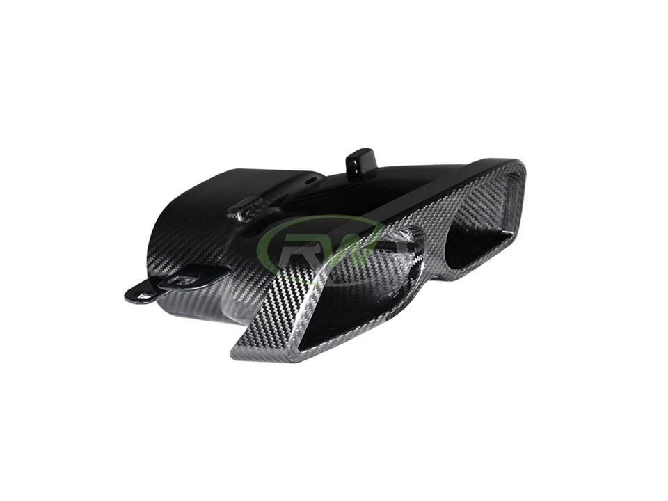 RW Carbon Mercedes W205 W212 Carbon Fiber Exhaust Tips - Image 4