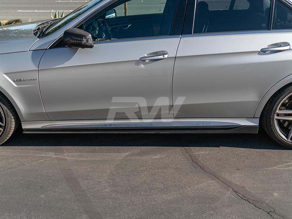 RW Carbon Mercedes W212 E63 14+ CF Side Skirt Extensions - Image 11