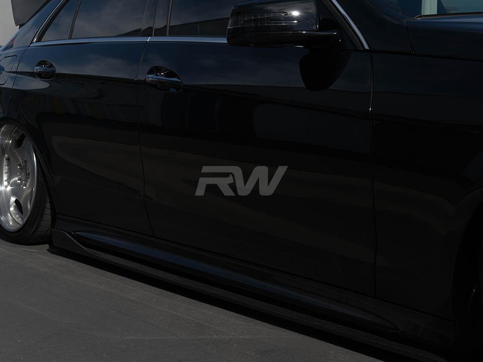 RW Carbon Mercedes W212 E63 14+ CF Side Skirt Extensions - Image 13