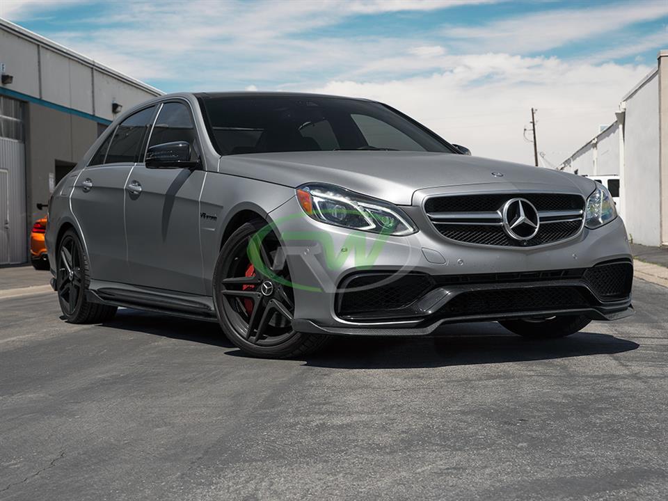 RW Carbon Mercedes W212 E63 14+ CF Side Skirt Extensions - Image 5