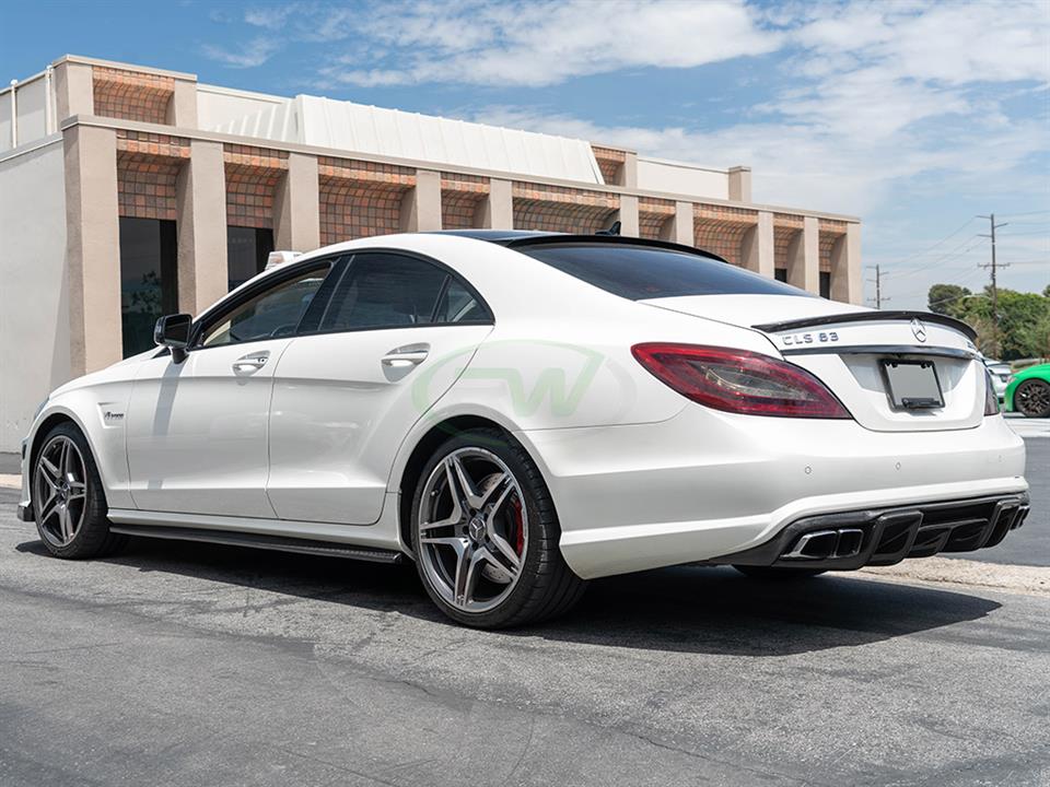 RW Carbon Mercedes W218 CLS63 Renn Style Carbon Fiber Diffuser