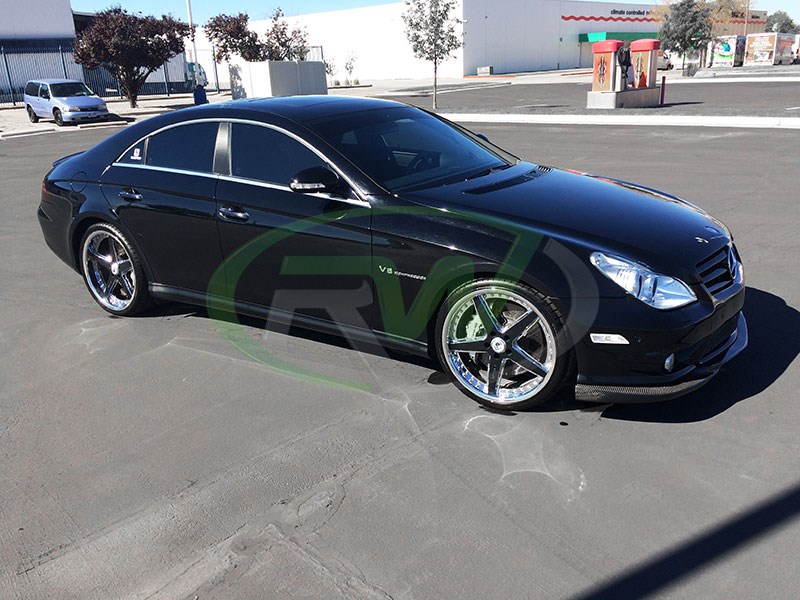 RW Carbon Mercedes W219 Carbon Fiber Front Lip Spoiler - Image 4