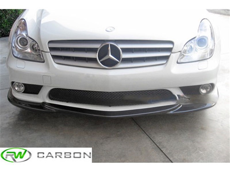 RW Carbon Mercedes W219 Carbon Fiber Front Lip Spoiler - Image 3