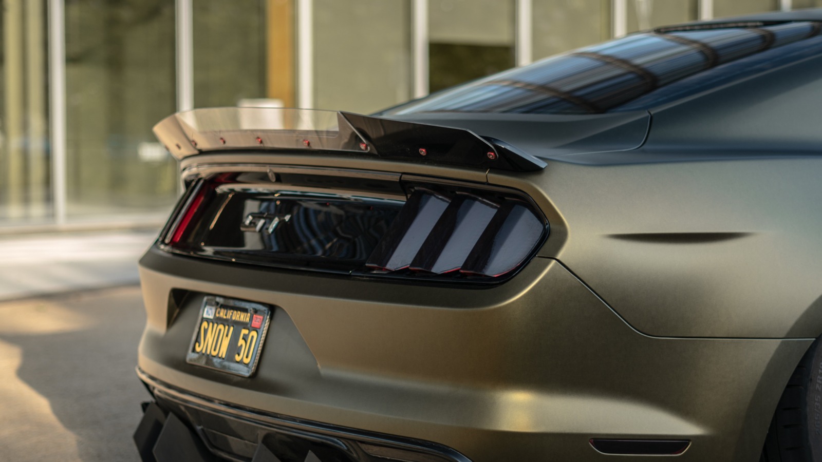 LVA 2015-2023 Ford Mustang S550 ROUSH Wickerbill - Rear View