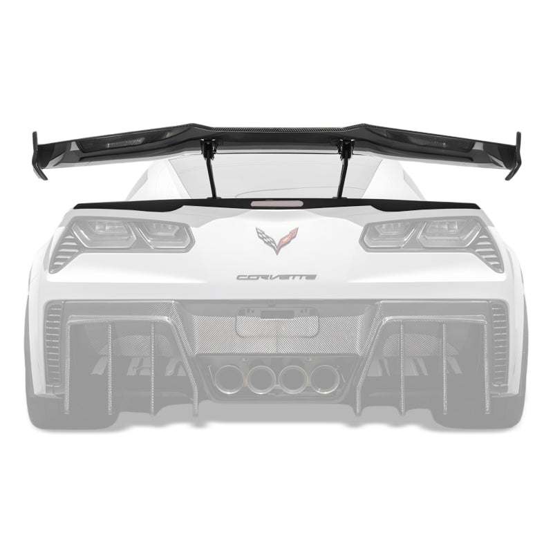 EOS 2014-2019 Chevrolet Corvette C7 Stingray / Z51 Carbon Fiber ZR1 Extended Package Rear Spoiler High Wing