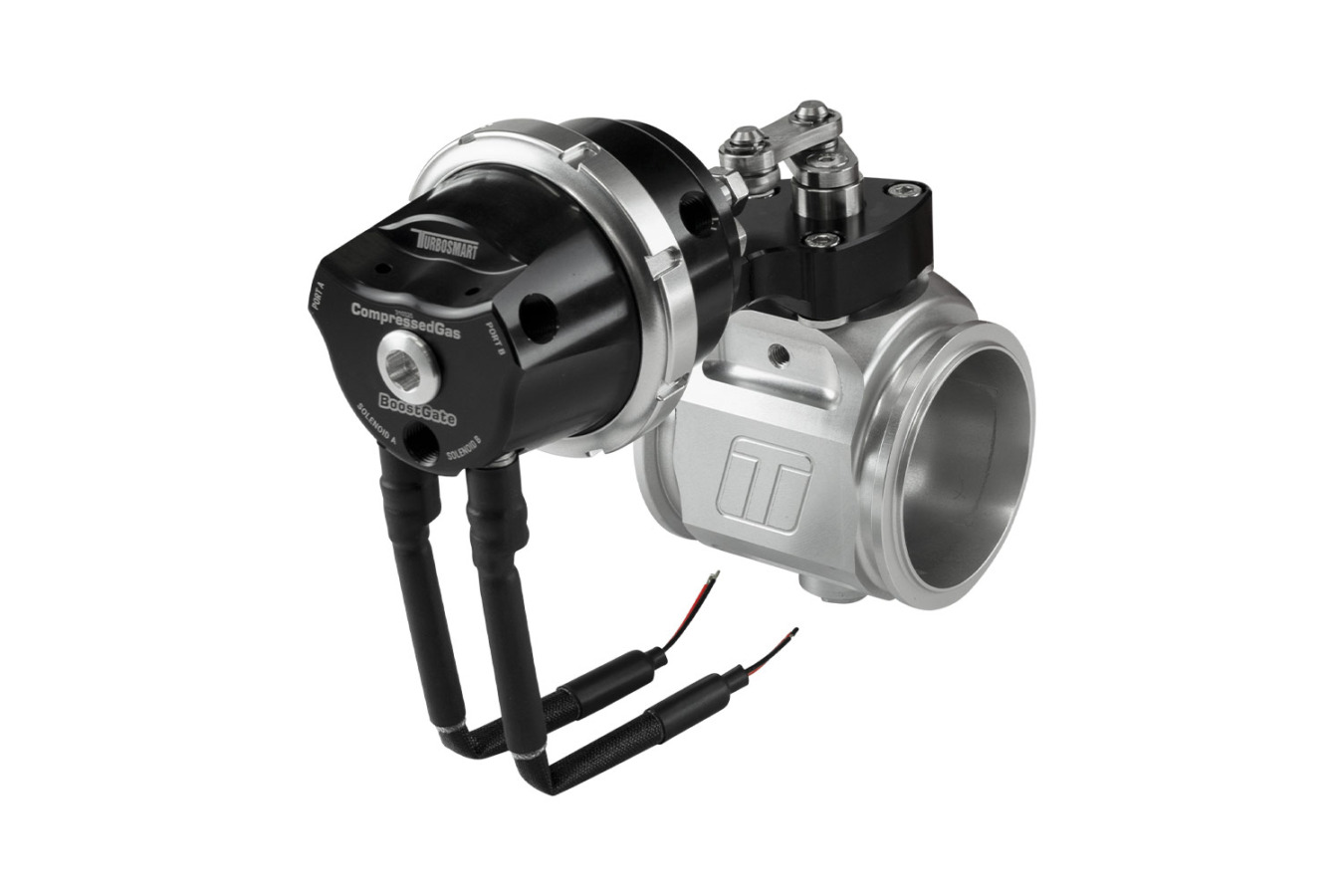 Turbosmart Compressed Gas BoostGate50 7Psi Black - Inbuilt Solenoids (Control In Cap CO2 Boost Control)