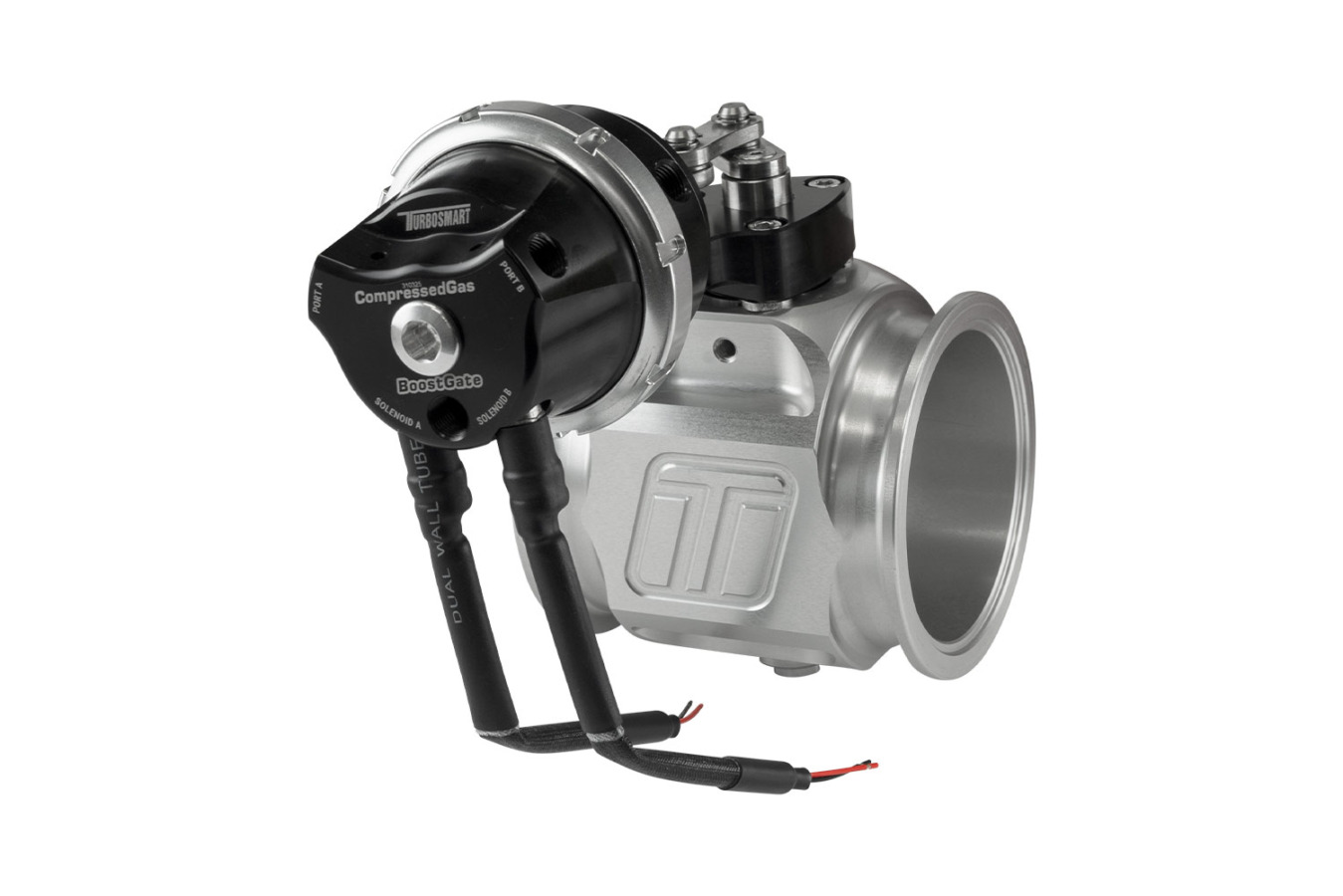 Turbosmart Compressed Gas BoostGate76 7Psi Black - Inbuilt Solenoids (Control In Cap CO2 Boost Control)