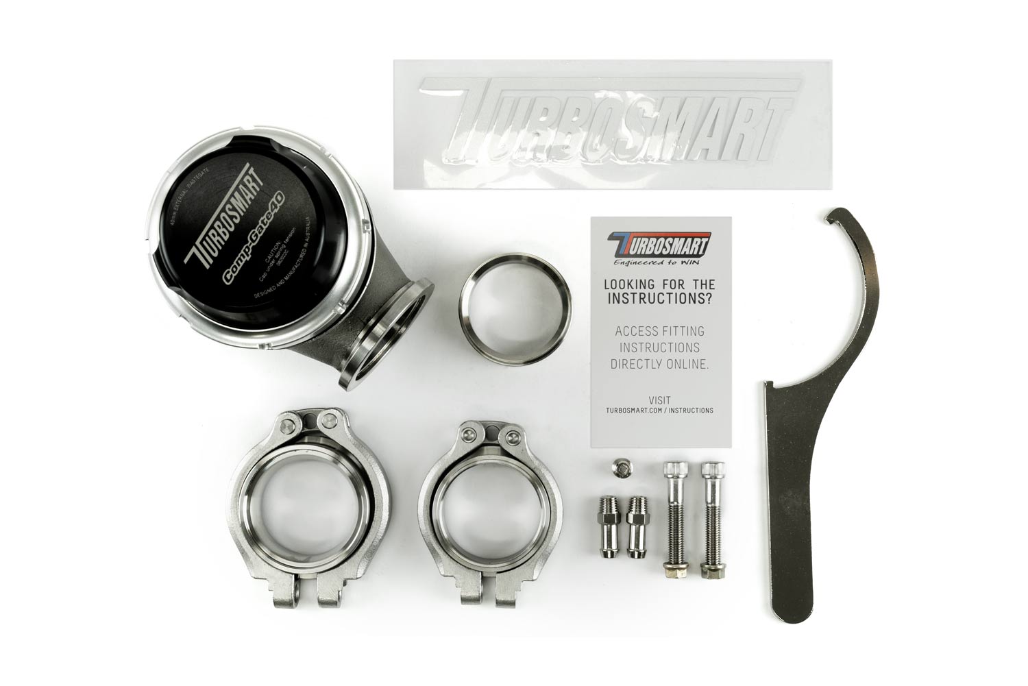 Turbosmart Gen4 CompGate40 7psi External Wastegate (Black) - Image 6