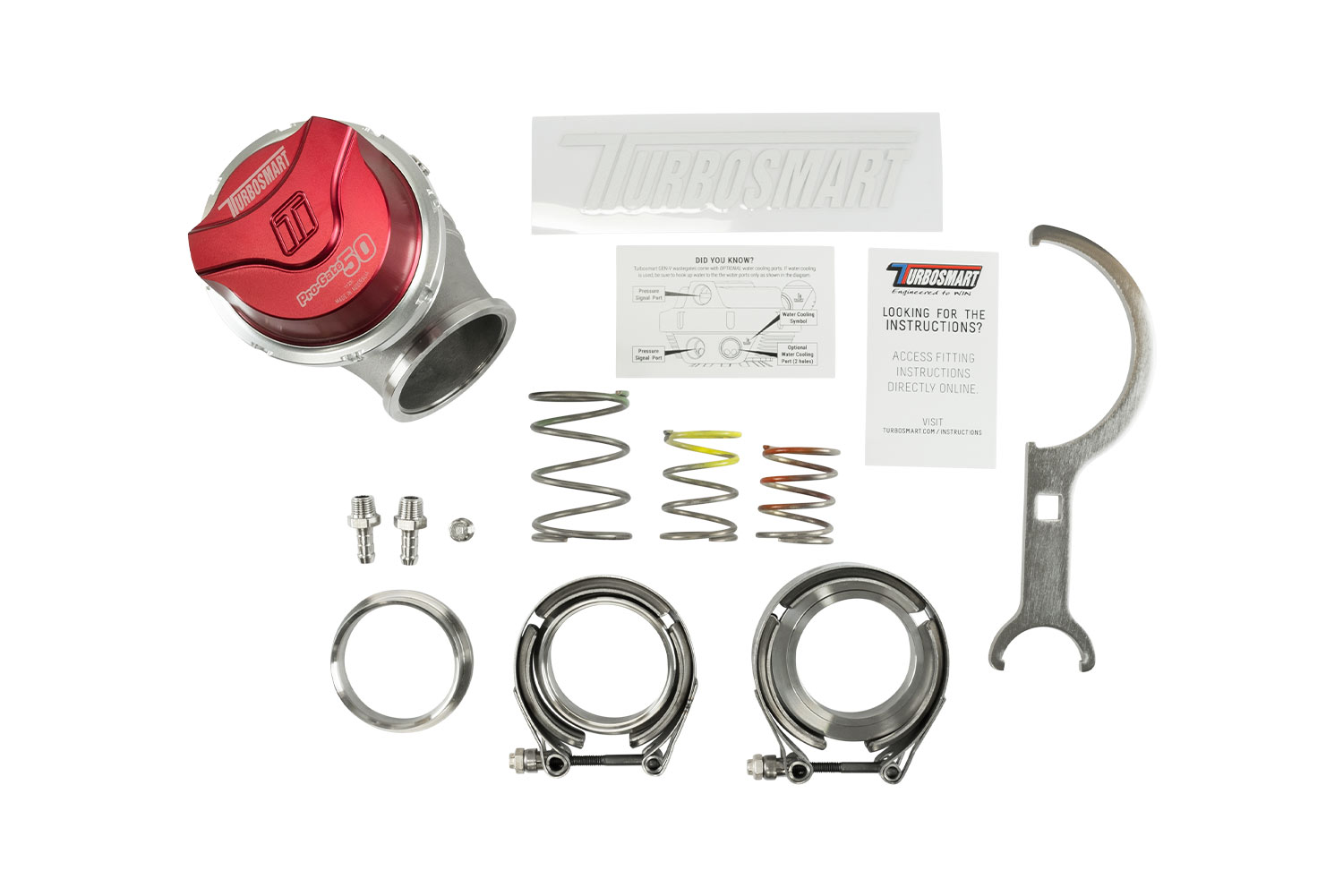 Turbosmart GenV ProGate50 14psi External Wastegate (Red) - Image 6