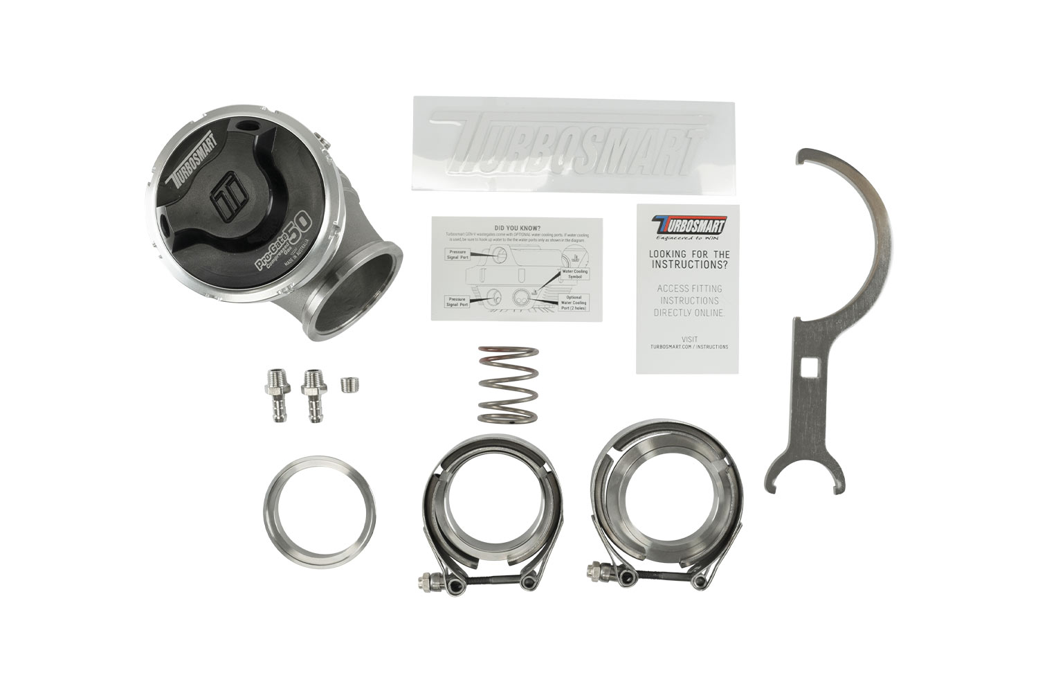 Turbosmart GenV ProGate Wg50Cg ‘Compressed Gas' 5psi External Wastegate (Black) - Image 6